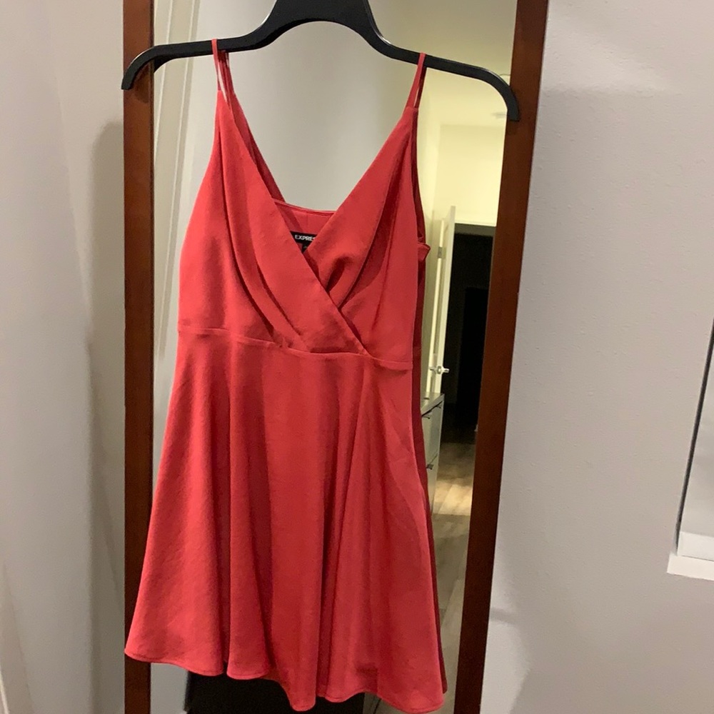 Express coral mini dress
